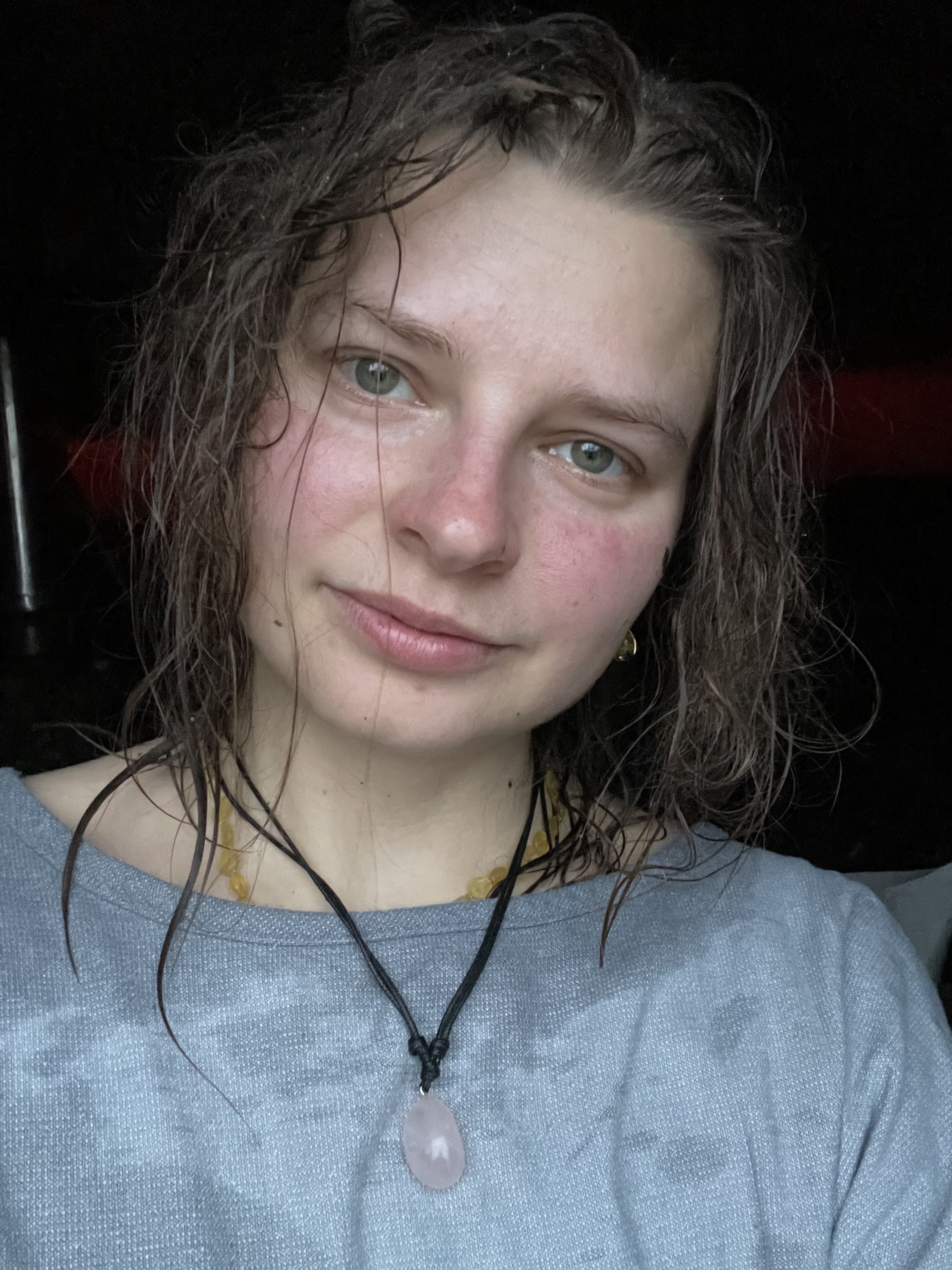 Alena after a steam session